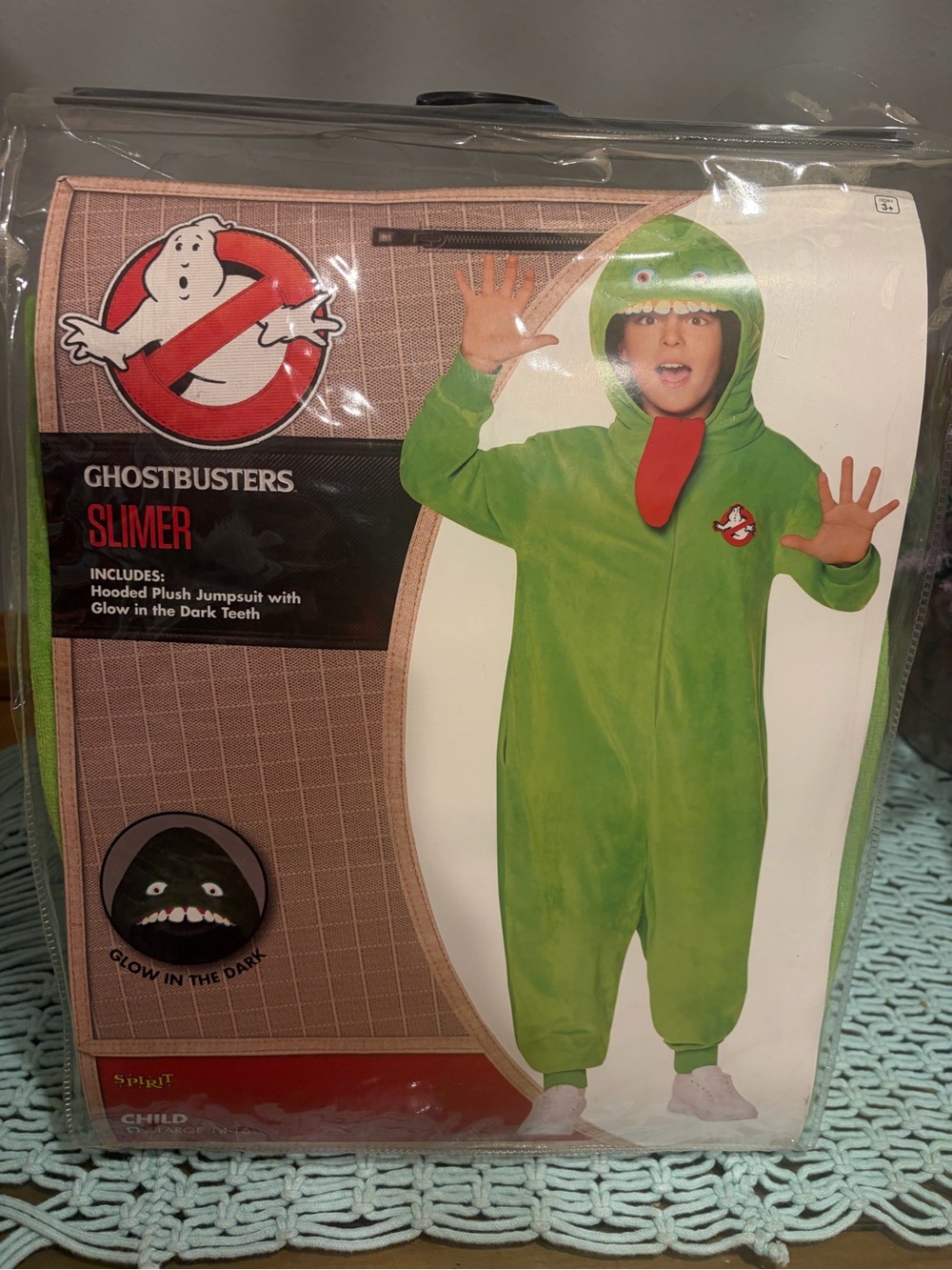 Slimer - Ghostbusters Plush Hooded Costume - NWT xl kids